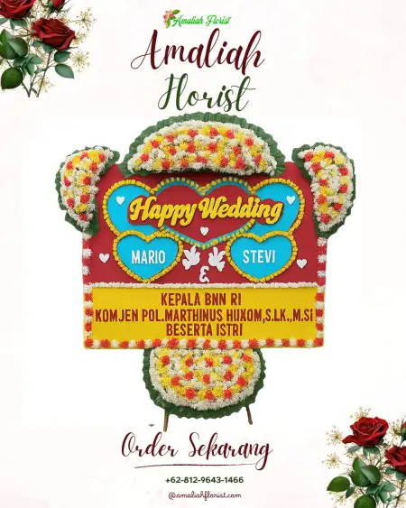 Papan Bunga Pernikahan Temulus